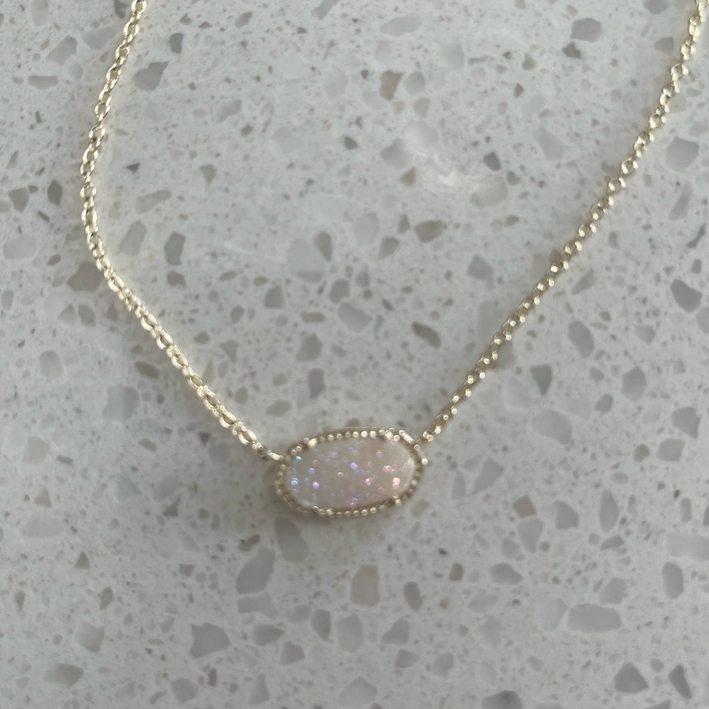 White Drusy Kendra Scott Necklace